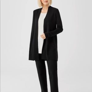 Eileen Fisher Medium Black long cardigan with pockets